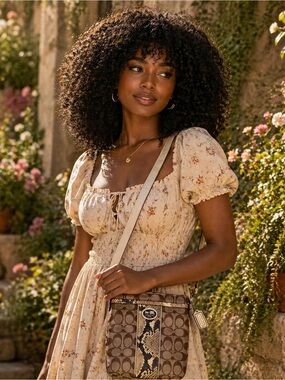 Coach Brown and Tan Crossbody Bag